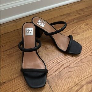 Haltsy Dolce Vita Black Double Strap Heels